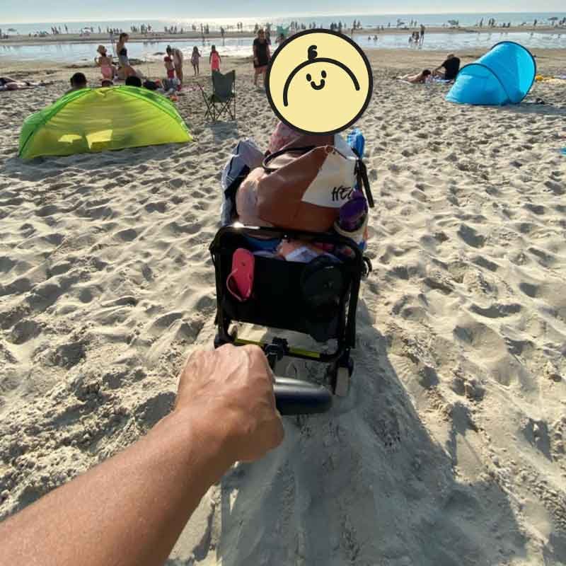 beach wagon with child inside